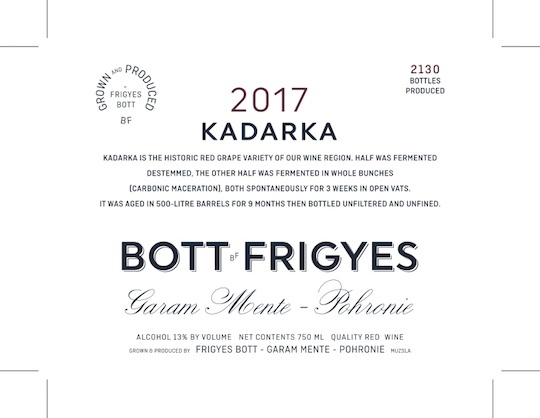 2018 Bott Frigyes Kadarka
