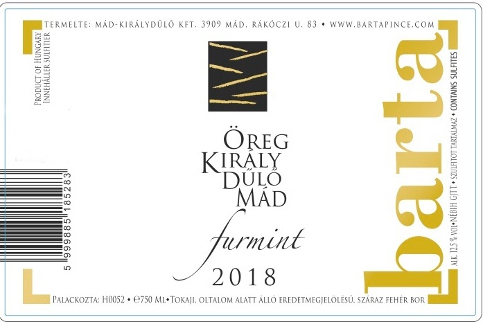 2015 Barta Furmint Öreg Király Dűlő