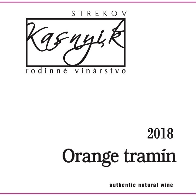 2019 Kasnyik rodinné vinárstvo Orange Tramin