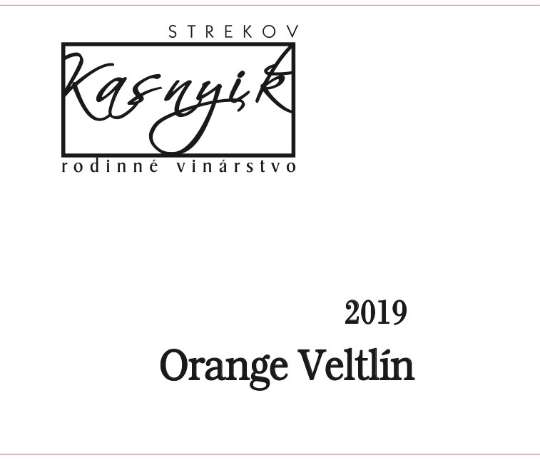 2019 Kasnyik rodinné vinárstvo Orange Veltlín