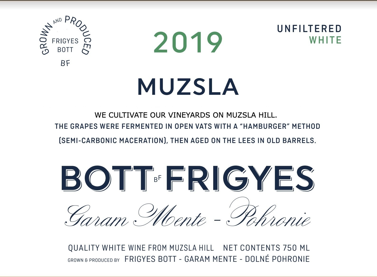 Bott FrigyesMuzsla Cuvée 2019