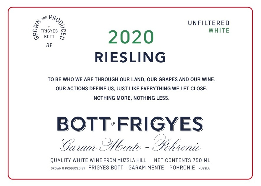 Bott FrigyesRiesling 2020