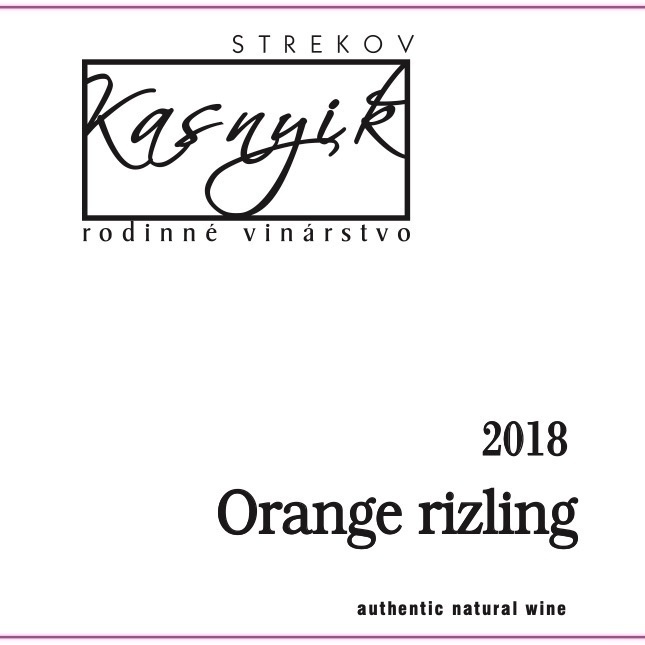 2020 Kasnyik rodinné vinárstvo Orange Rizling