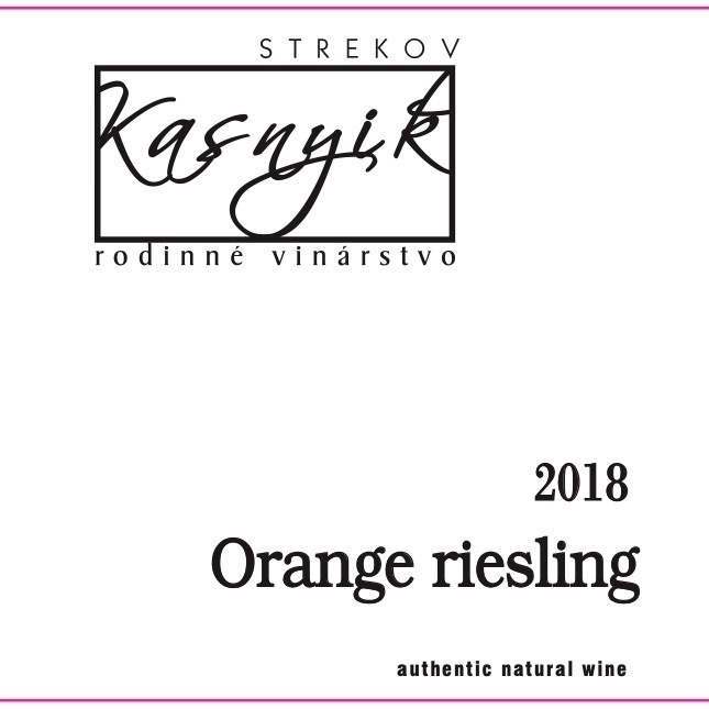 2020 Kasnyik rodinné vinárstvo Orange Riesling