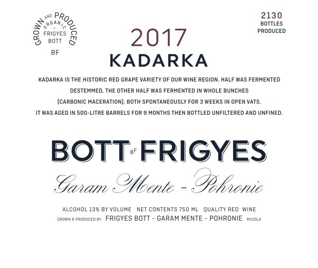 2023 Bott Frigyes Kadarka