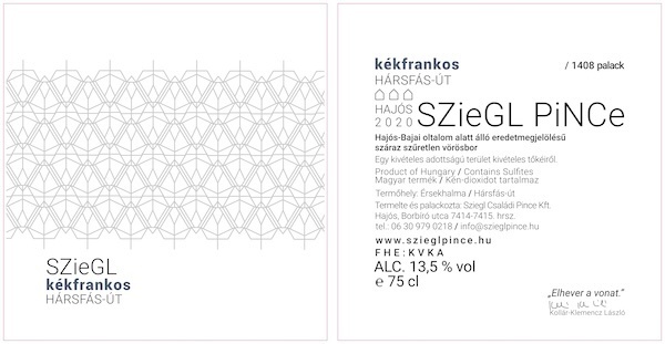 SzieglKékfrankos Hársfás-út 2020
