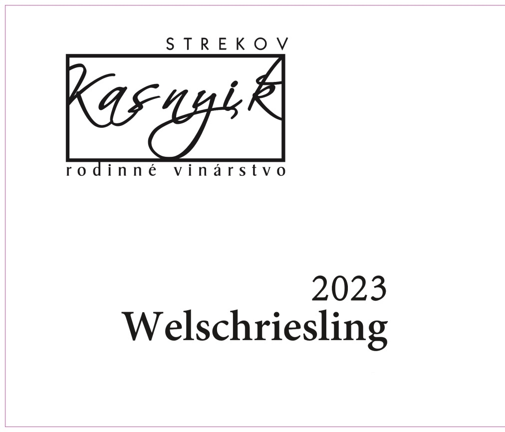 Kasnyik rodinné vinárstvoWelschriesling 2023