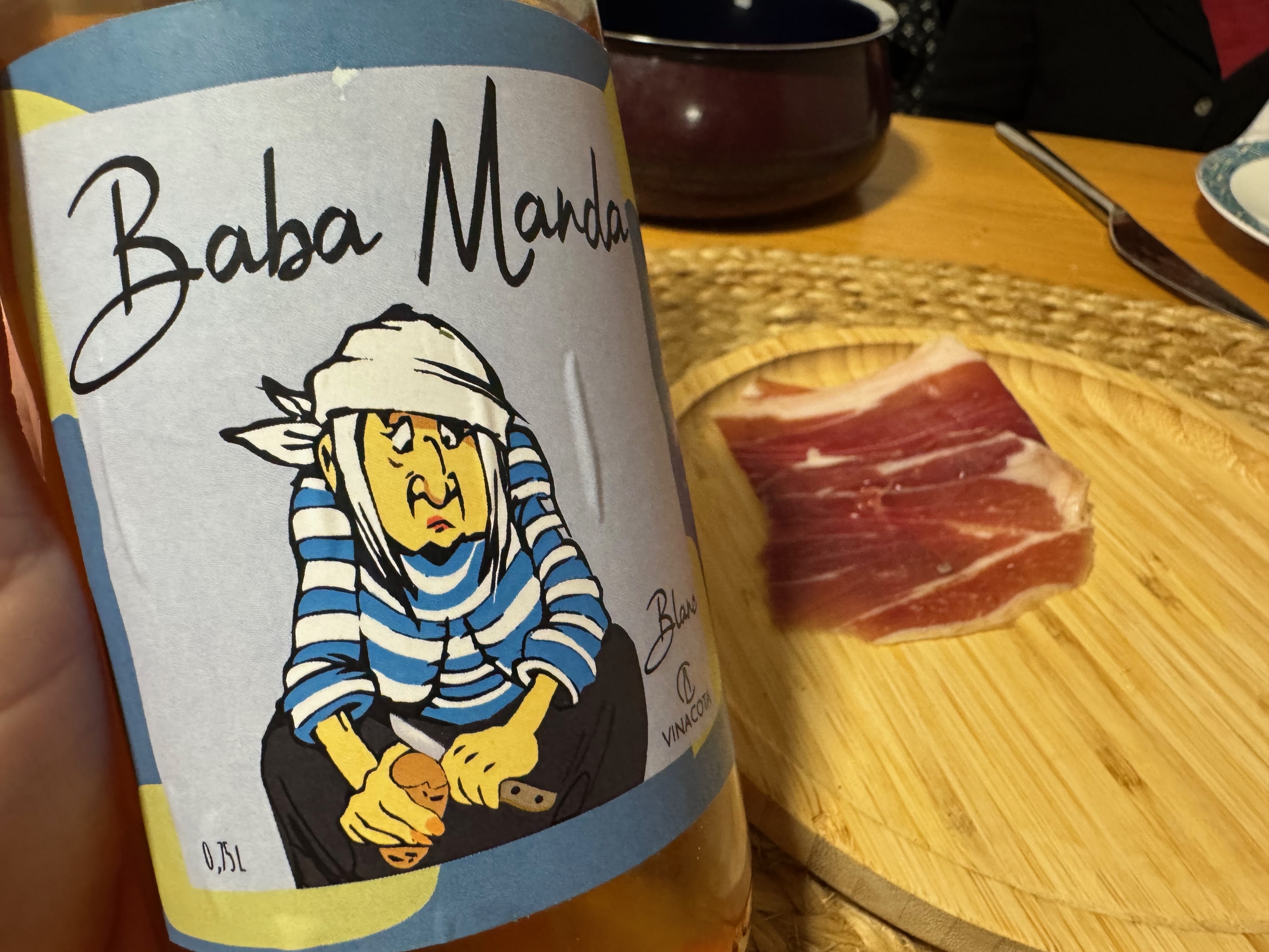 Baba Manda and some 2.5 year aged Pršut